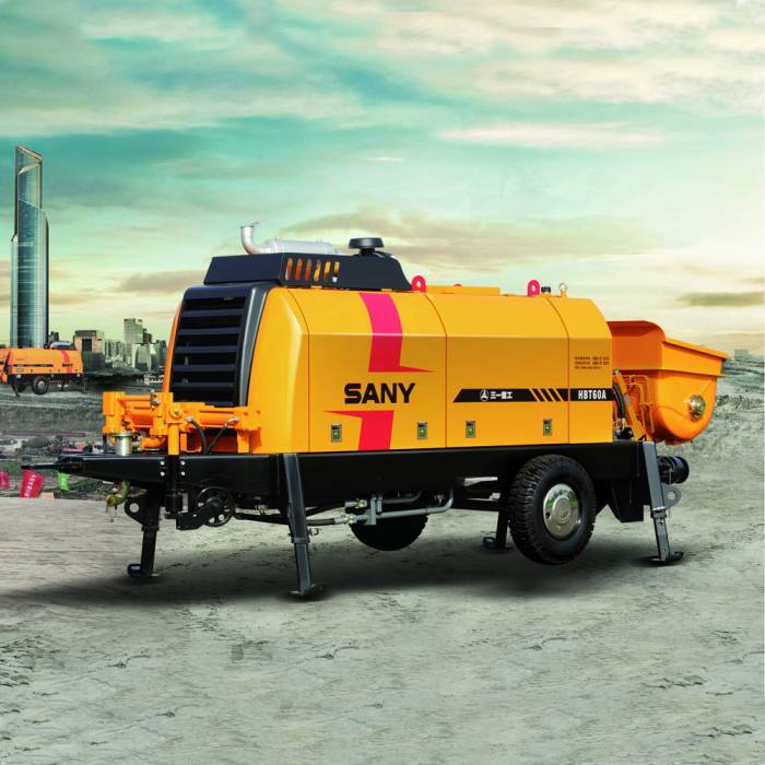 Sany Hbt6006a-5 Eletro Trailer-mounted Concrete Pump Of Electric Concrete Pump